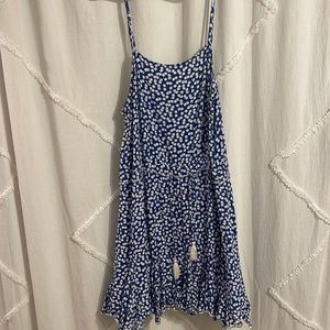 Aaka Blue Floral Mini Dress